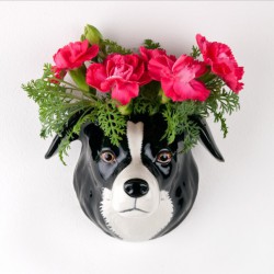 VASE MURAL BORDER COLLIE