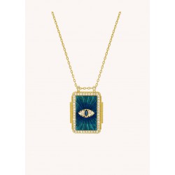 COLLIER BLUE EYE BOHEME OR