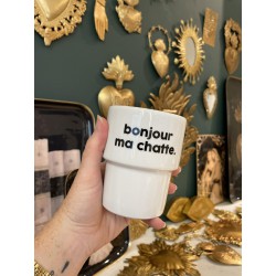 GOBELET BONJOUR MA CHATTE