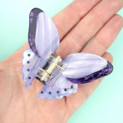 PINCE A CHEVEUX PAPILLON MAUVE