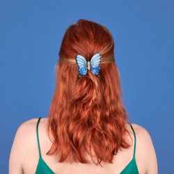 PINCE A CHEVEUX PAPILLON BLEU