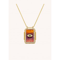 COLLIER PINK RAINBOW EYE...