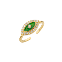 BAGUE GREEN EYE ESSENTIAL OR