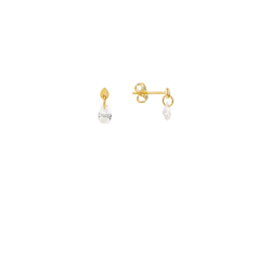 BOUCLES D'OREILLES CRYSTAL OR