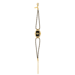 BRACELET BLACK EYE BOHEME OR