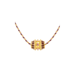 COLLIER BURGUNDY TALISMAN OR