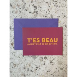 CARTE + ENVELOPPE CE QUE JE...