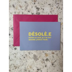 CARTE + ENVELOPPE DSL FAIM