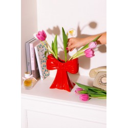 VASE NOEUD ROUGE