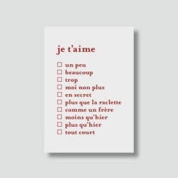 CARTE "JE T'AIME"