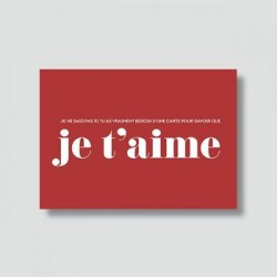 CARTE "JE T'AIME"