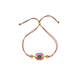 BRACELET FUCHSIA ART DECO OR