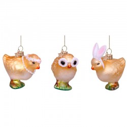 LOT DE 3 DECORATIONS DE...