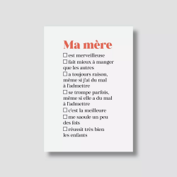 CARTE "MA MERE"