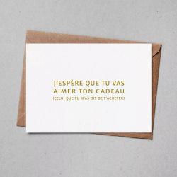 CARTE "CADEAU PAS SURPRISE"