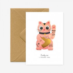 CARTE GOLD LUCKY CAT