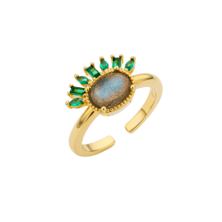 BAGUE LABRADORITE LADY OR