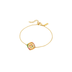 BRACELET RAINBOW SQUARE OR