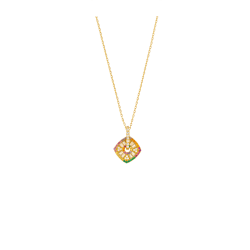 COLLIER RAINBOW SQUARE OR