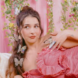 PINCE A CHEVEUX PAPILLON BLANC