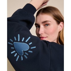 SWEAT COEUR SOLAIRE BLEU