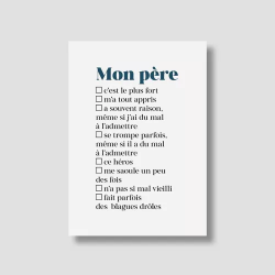 CARTE "MON PERE" A COCHER