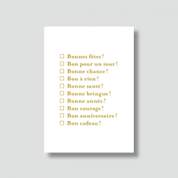 CARTE A CHOIX MULTIPLE