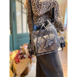 LE SEAU 90'S PYTHON NOIR/GRIS