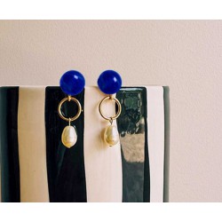 BOUCLES D'OREILLES N4 BLEU...