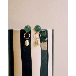 BOUCLES D'OREILLES N4 VERT...