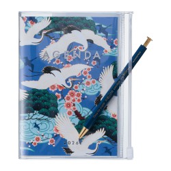 AGENDA A6 JAPAN/BIRDS BLUE...
