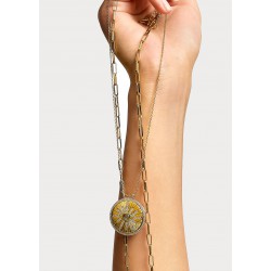 COLLIER LABRADORITE HEART...