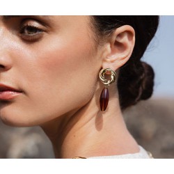 BOUCLES D'OREILLES NORMA BRUN
