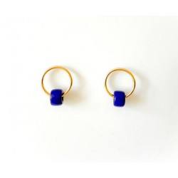 BOUCLES D'OREILLES TUBIK BLEU
