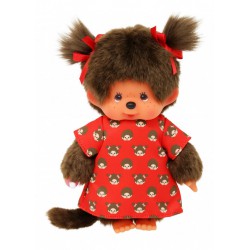 MONCHHICHI ROBE ROUGE PRINT