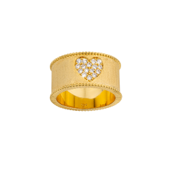BAGUE HEART CROWN OR