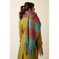 ECHARPE CHECK 2-TONE RIO RED