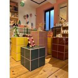 TABLE D'APPOINT 30X30X45 JAUNE