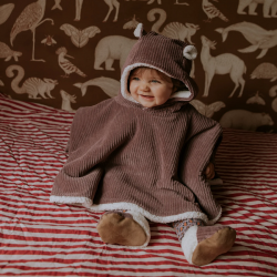 PONCHO BEBE VELOURS PARME