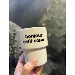 GOBELET BONJOUR PETIT COEUR