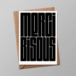 CARTE "MERCI BISOUS"