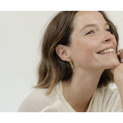 BOUCLES D'OREILLES RIZO CREME