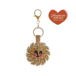 PORTE-CLES PERLES SMILEY SUN