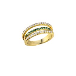 BAGUE GREEN TRINITY OR