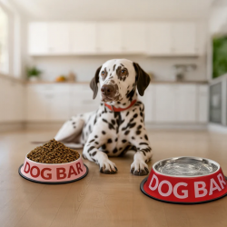 LOT DE 2 GAMELLES DOG BAR