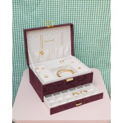 BOÎTE A BIJOUX DENISE BORDEAUX