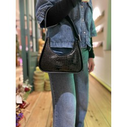 VICTOIRE XS CROCO VERNIS NOIR