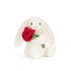 PELUCHE CREAM BUNNY WITH ROSE