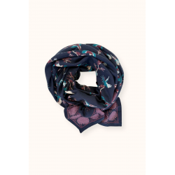 FOULARD LATIKA CERISIER NAVY