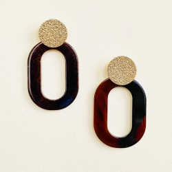 BOUCLES D'OREILLES ISA MARRON